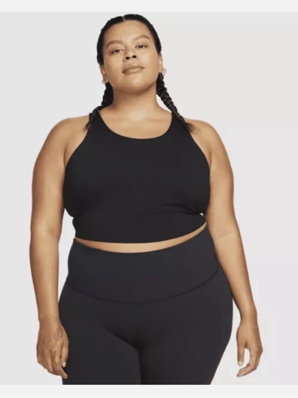 NEW Nike Yoga Dri-FIT Luxe Cropped Tank Top Shirt Black size 1x